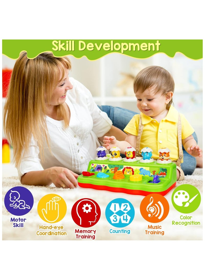 فايف ستار ألعاب تفاعلية منبثقة للأولاد والبنات بعمر سنة واحدة، ألعاب السبب والنتيجة من مونتيسوري مع الموسيقى والضوء، ألعاب موسيقية للتعلم المبكر للأطفال الصغار من سن 1 إلى 3 سنوات، هدية للرضع من سن 9 إلى 12 إلى 18 شهرًا - Image 5