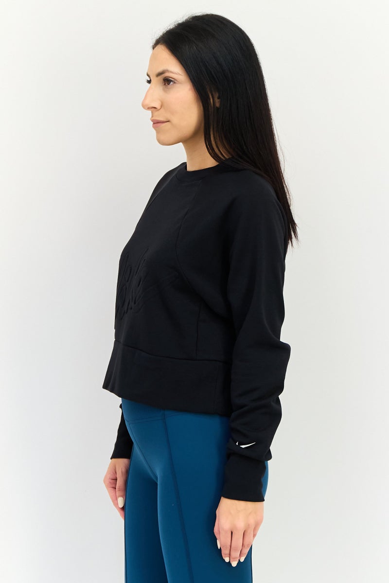 Nike Women Dri-Fit Long Sleeve Training Sweatshirt, Black - Image 2