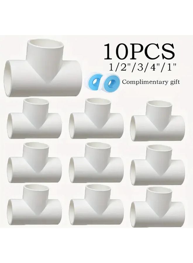 10PCS 12 34 1 Inch PVC Pipe Elbow Fittings With 2PCS Water Pipe Sealing Tape - Image 2