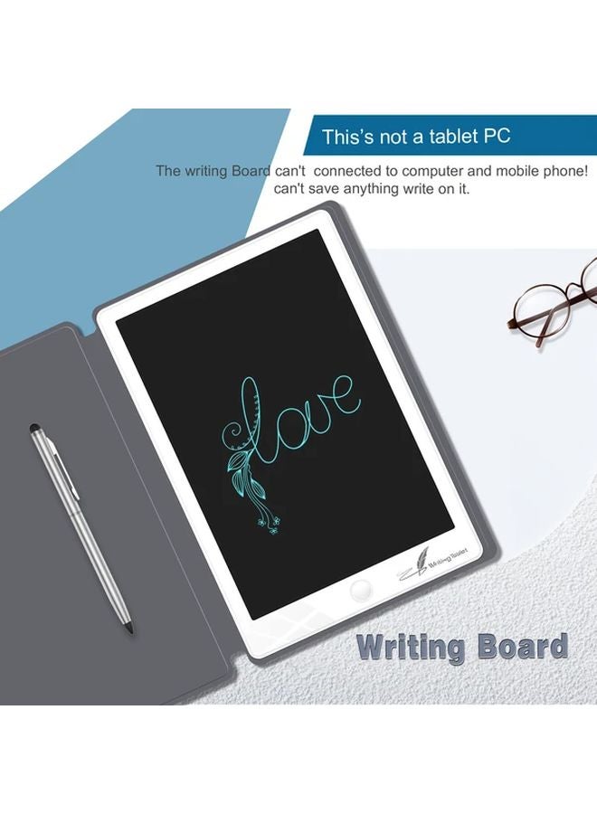 Portable 7.35 Inch Electronic Writing Tablet With Stylus Pen Foldable PU Case Black - Image 2