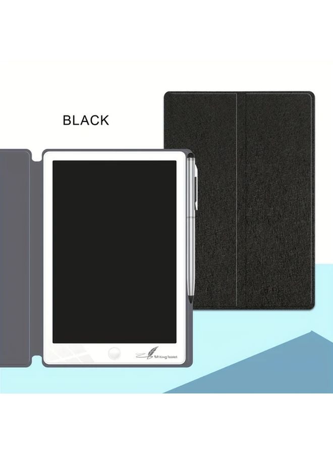 Portable 7.35 Inch Electronic Writing Tablet With Stylus Pen Foldable PU Case Black - Image 1