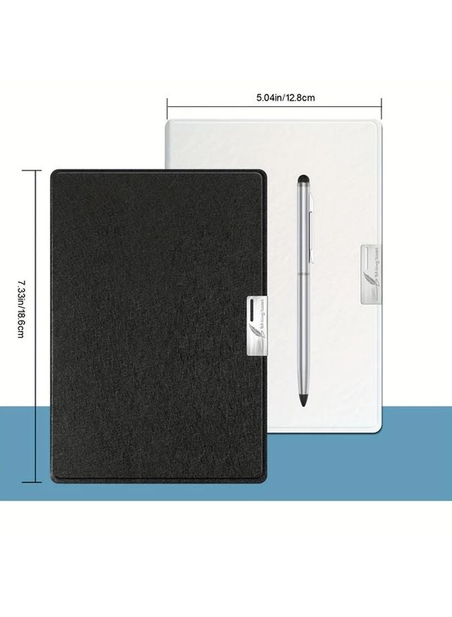 Portable 7.35 Inch Electronic Writing Tablet With Stylus Pen Foldable PU Case Black - Image 3