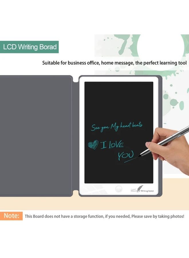 Portable 7.35 Inch Electronic Writing Tablet With Stylus Pen Foldable PU Case Black - Image 4