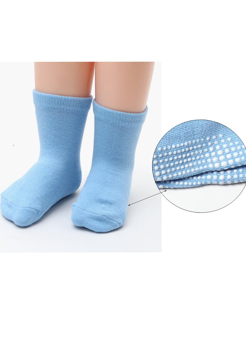 Generic 6 Pairs Non-Slip Baby Socks Kids Ankle Socks with Non Skid Soles, for 6 Months-1Year(S)  - Image 3