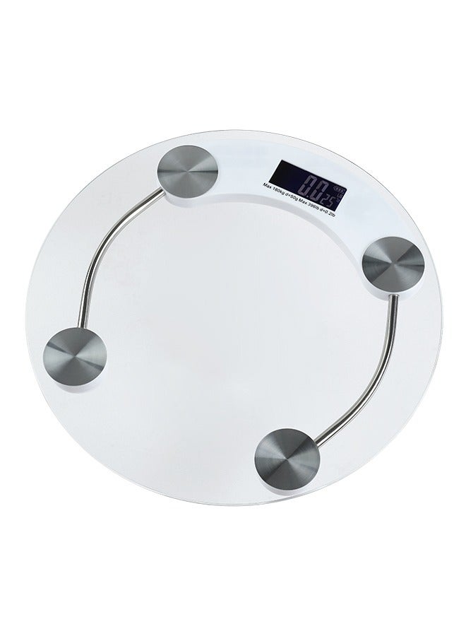 LAWAZIM Glass Body Scale - Transparent - Digital Weight Scale Up to 180kg/400lbs with 0.1kg Accuracy LCD Display Auto Calibration 6mm Tempered Glass Anti-Slip Feet – for Home Gym and Daily Use - Image 1