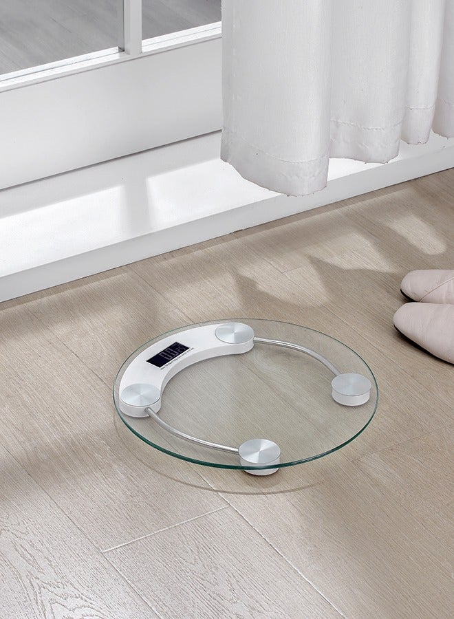 LAWAZIM Glass Body Scale - Transparent - Digital Weight Scale Up to 180kg/400lbs with 0.1kg Accuracy LCD Display Auto Calibration 6mm Tempered Glass Anti-Slip Feet – for Home Gym and Daily Use - Image 2