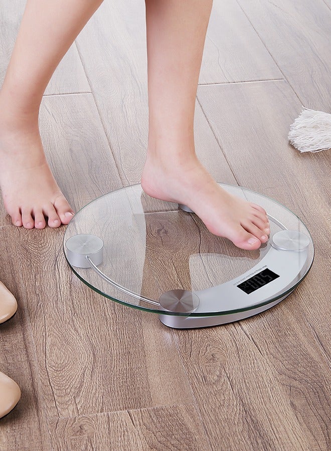 LAWAZIM Glass Body Scale - Transparent - Digital Weight Scale Up to 180kg/400lbs with 0.1kg Accuracy LCD Display Auto Calibration 6mm Tempered Glass Anti-Slip Feet – for Home Gym and Daily Use - Image 4