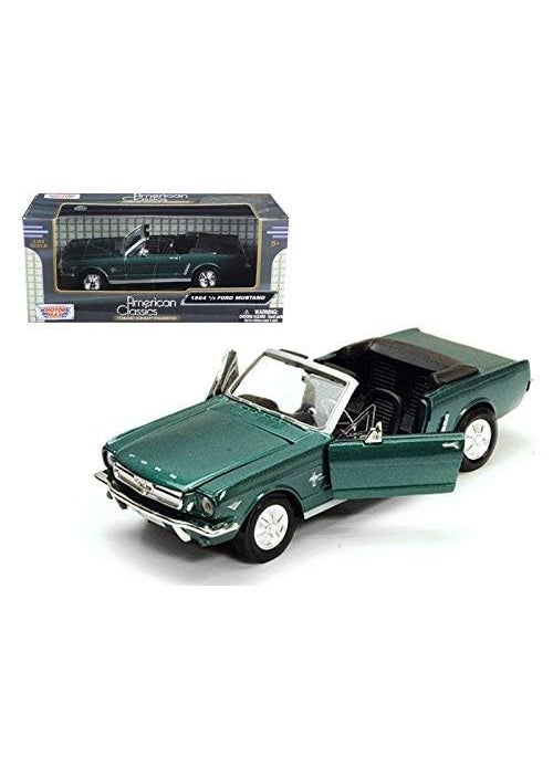 MOTORMAX 1964-1/2 Ford Mustang Convertible Green No.1 50th Anniversary 1/24 Diecast Car Model by Motormax 73212grn 
