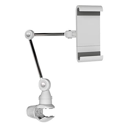 Barkan 7-12 inch Fixed Tablet Wall Mount 3 lbs White Firm Tablet Clamp 360 Degree Rotation Very Low Profile - Image 2