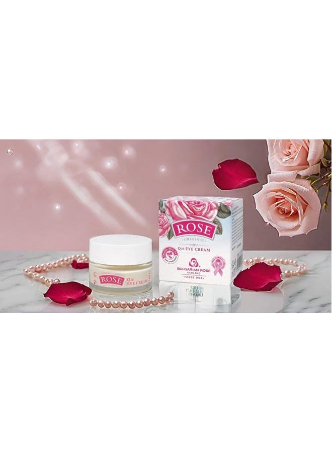 Rose كريم العين الورد البلغاري مع زيت طبيعي للبقع الداكنة والانتفاخ، كريم تحت العين للتجاعيد والأكياس، كريم العين المضاد للشيخوخة يساعد في تحسين الجفاف - Image 2