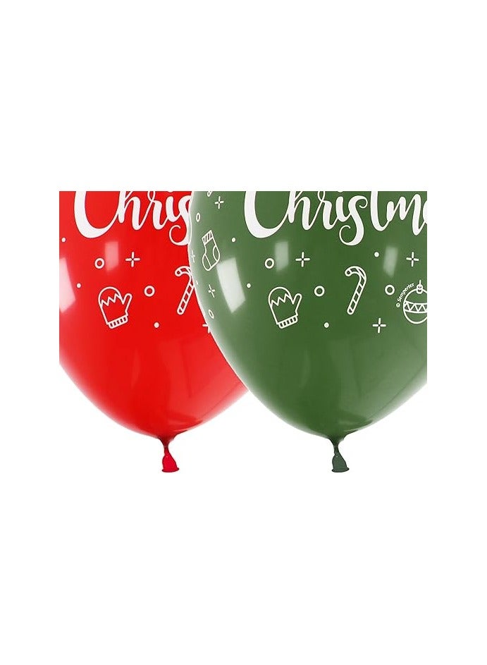 Sempertex Merry Christmas Wreath Balloons 12PCS/BAG Holiday-Themed Latex Balloons Festive Wreath Design Perfect for Christmas Parties Holiday Decorations Easy to Inflate Long-Lasting Eco-Friendly - Image 3