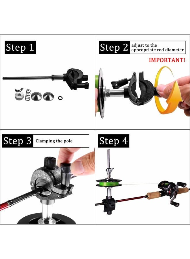 THKFISH Fishing Line Spooler Winder Mini Line Spooler Fishing Rod Reel Spooling Station System Fishing Pole Clamp - Image 2