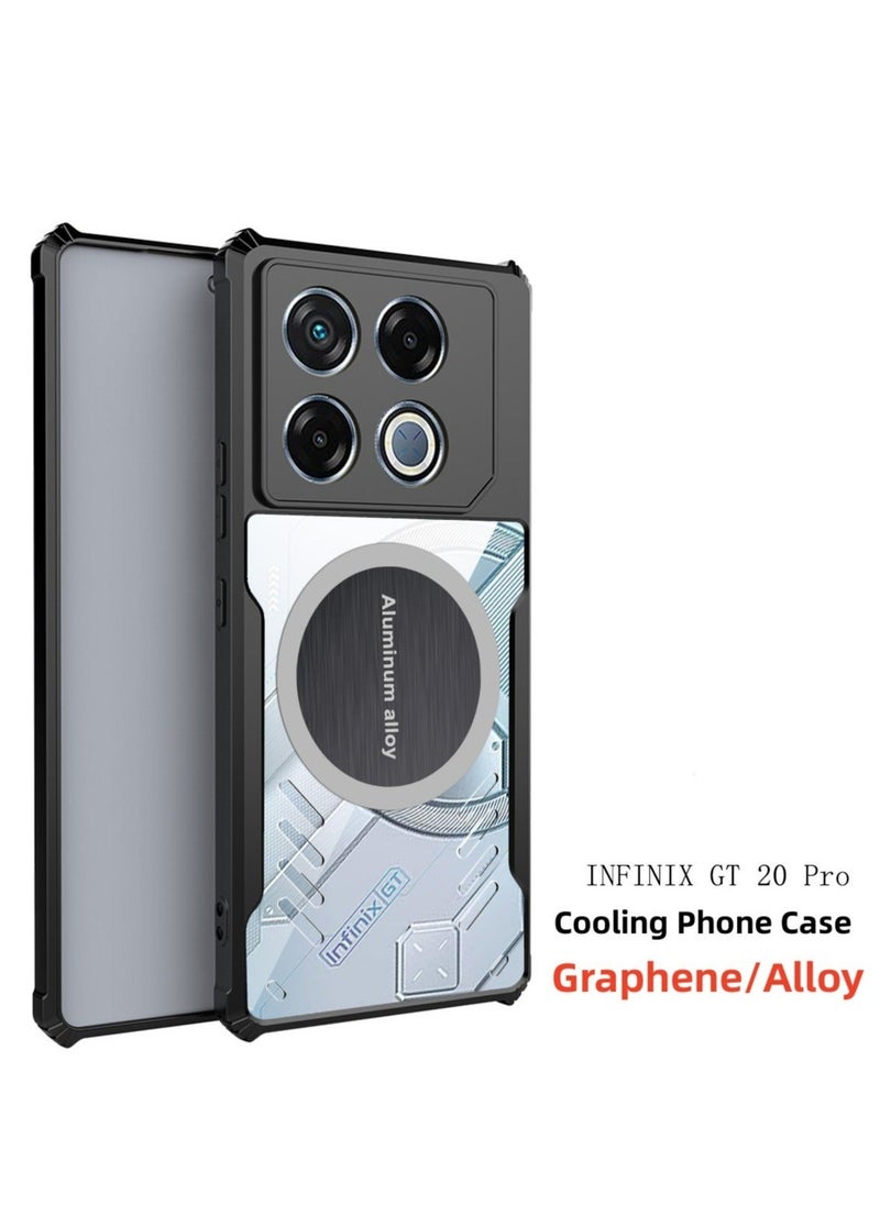 TEAM LUXURY Phone Case for Infinix GT 20 Pro Magnetic Suction Car Phone Case with Cooling and Anti Drop Function  - Image 1