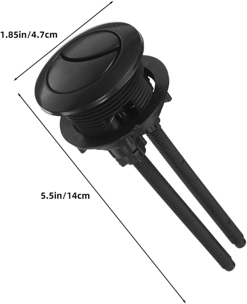 6pcs Dual Flush Toilet Flush Button Replacement Adjustable Water Flow Control Toilet Push Button Black Small Size - Image 2