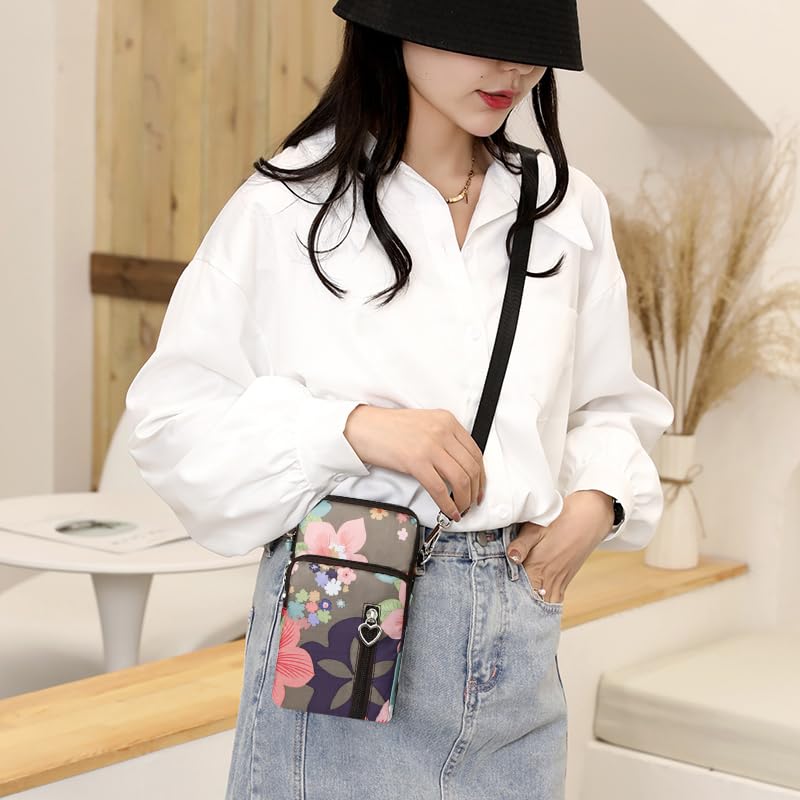 JANKS Universal Small Crossbody Bag for Women, Nylon Mini Phone Wallet Shoulder Bag Arm Bag Side Cell Phone Purse Over the Shoulder Purse Travel Pouch for Women - Image 2