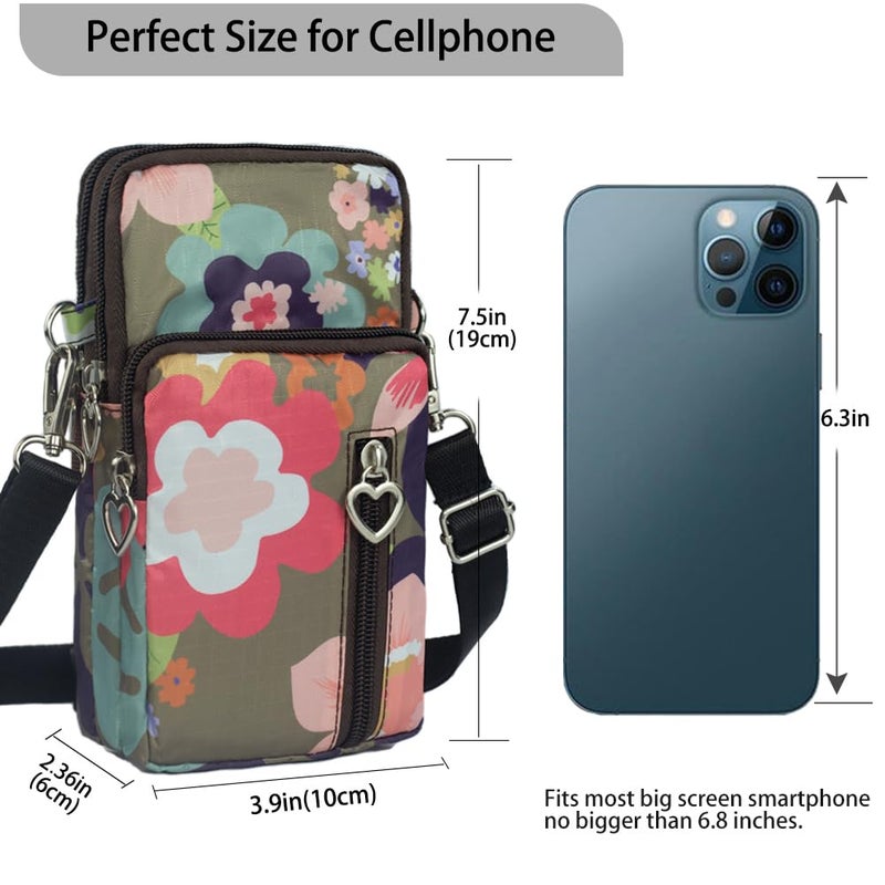 JANKS Universal Small Crossbody Bag for Women, Nylon Mini Phone Wallet Shoulder Bag Arm Bag Side Cell Phone Purse Over the Shoulder Purse Travel Pouch for Women - Image 4