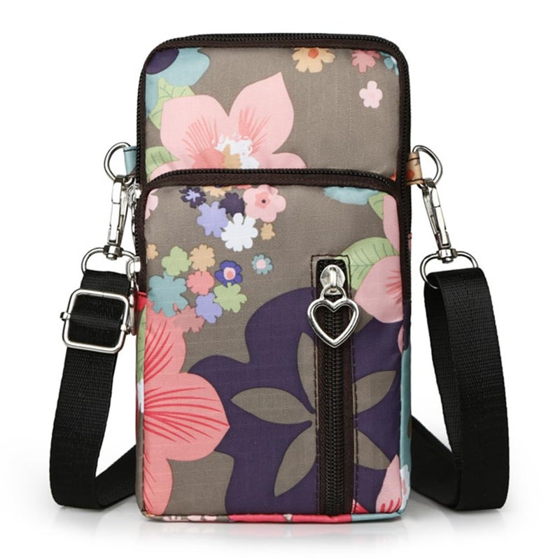 JANKS Universal Small Crossbody Bag for Women, Nylon Mini Phone Wallet Shoulder Bag Arm Bag Side Cell Phone Purse Over the Shoulder Purse Travel Pouch for Women - Image 1