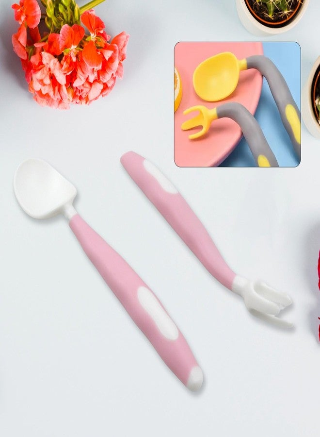 Garth Silicone Bendable Kids Feeding Spoons and Forks, Toddler Utensils with Travel Case, Baby Spoon and Fork Set for Self-Feeding Learning, Bendable Handle for Kids, Children, Toddlers (2 Pc Set) - Image 5