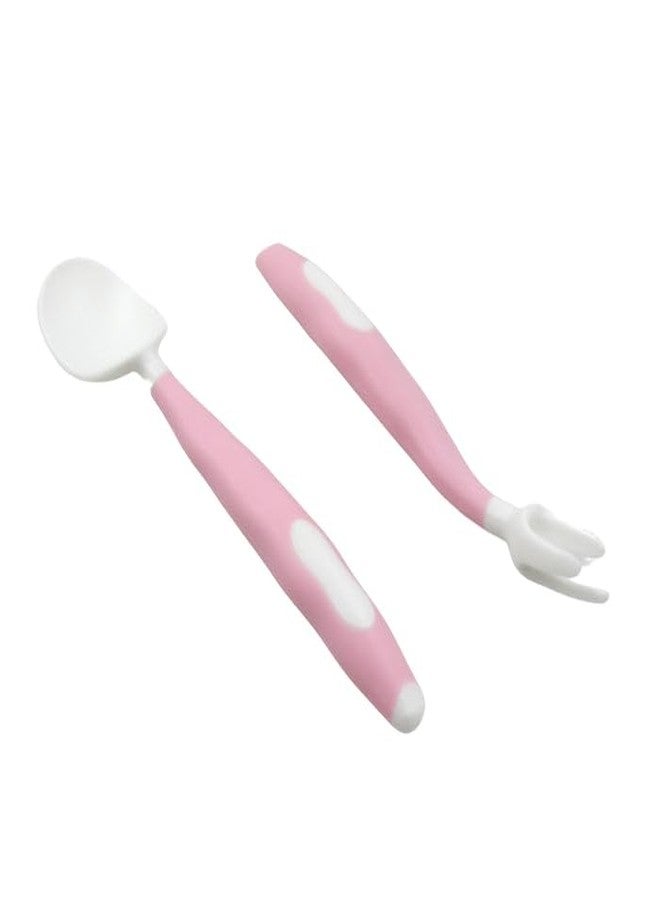 Garth Silicone Bendable Kids Feeding Spoons and Forks, Toddler Utensils with Travel Case, Baby Spoon and Fork Set for Self-Feeding Learning, Bendable Handle for Kids, Children, Toddlers (2 Pc Set) - Image 1