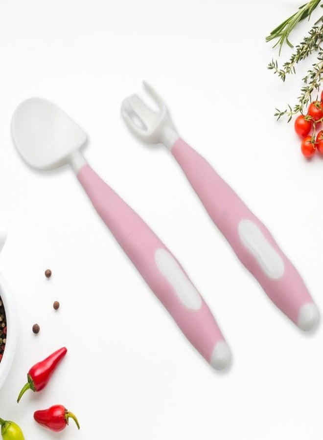 Garth Silicone Bendable Kids Feeding Spoons and Forks, Toddler Utensils with Travel Case, Baby Spoon and Fork Set for Self-Feeding Learning, Bendable Handle for Kids, Children, Toddlers (2 Pc Set) - Image 3