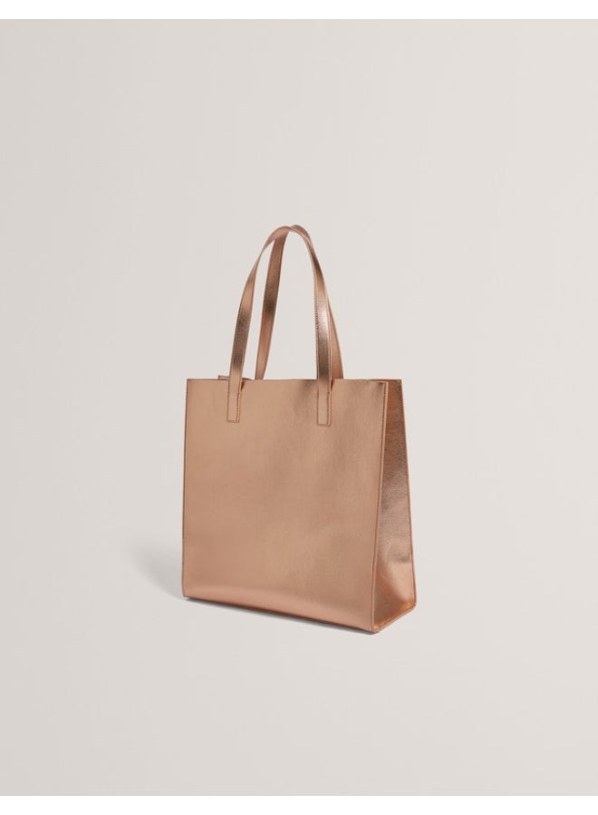 Ted Baker Rose Detail Metallic Large Icon Bag - Image 4