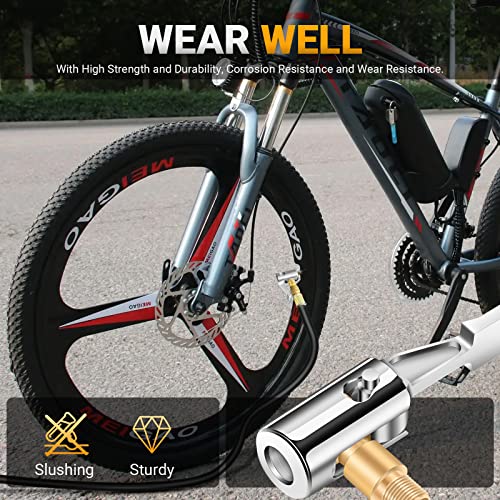 LUMITECO All Metal Lock On Air Chuck Tire Inflator Hose Adapter, Locking Tire Air Chuck with Standard Tire Valve Thread, No Air Leakage Tire Inflating Hose End for Portable Tire Pump/Air Compressor - Image 3