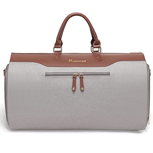 Modoker Carry on Garment Bags for Travel Convertible Garment Duffel Bag with Shoulder Strap for Men Women 2 in 1 Hanging Suitcase Suit Travel Bags