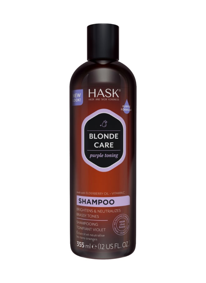 HASK Blonde Care Purple Toning Shampoo 355ml  - Image 1