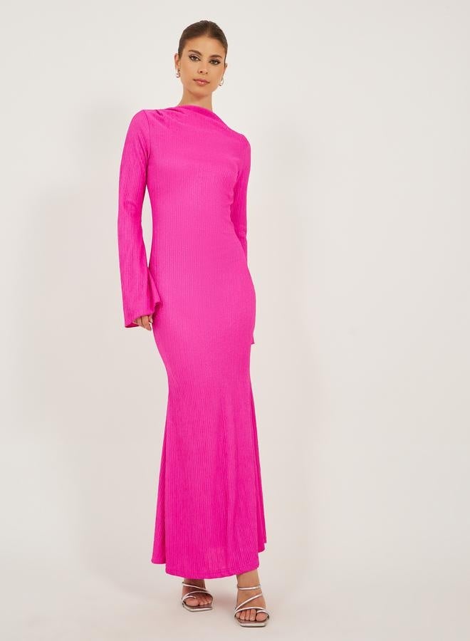 ستايلي فستان بأكمام واسعة مضلعة - Image 2