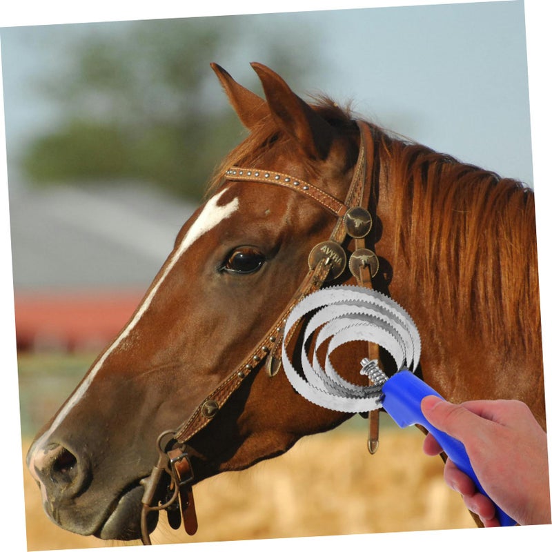 2Pcs Stainless Steel Horse Grooming Brush Hair Remover Lightweight Easy Clean Livestock Cattle Tail Brush - Image 5