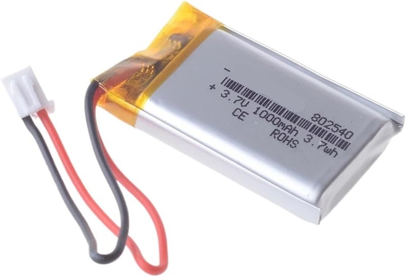 بطارية ليثيوم أيون 3.7 فولت 1000 مللي أمبير مع كابل سلكين بطول 5 سم - Image 2