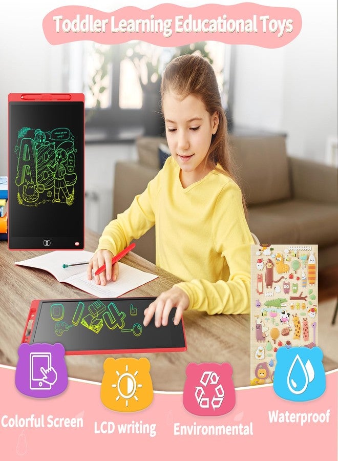 Genialba 8.5 Inch Colorful LCD Writing Tablet Erasable Drawing Board Kids Gift Graphic Tablet for 2 3 4 5 6 7 Years, Blue and Red, 2 Separate Packs - Image 3