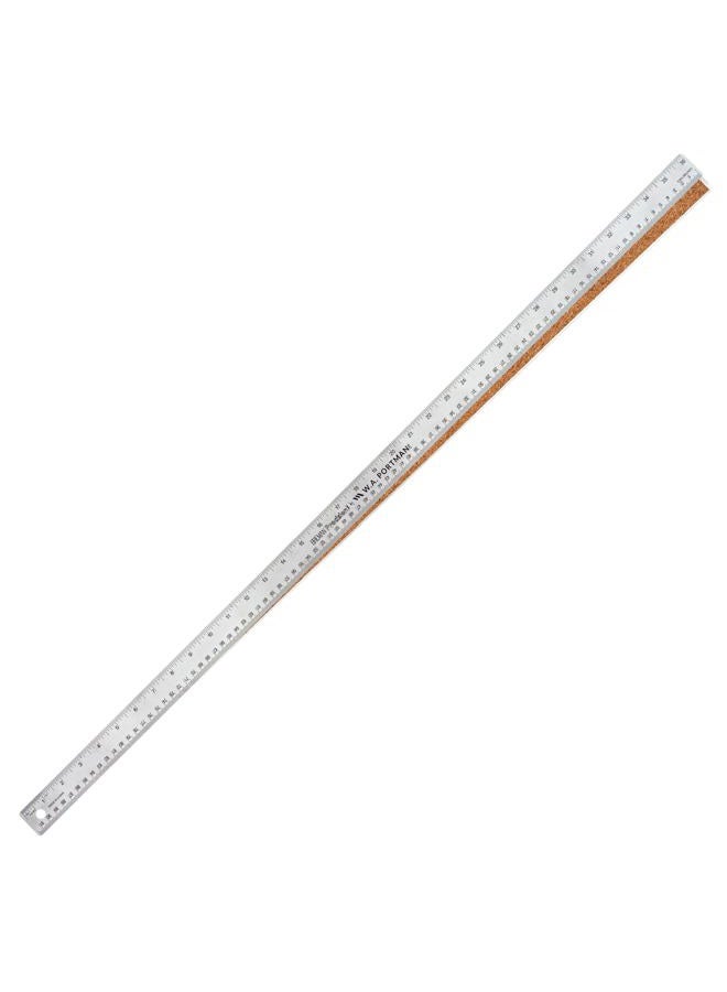 Breman Precision 36 Inch Stainless Steel Metal Ruler with Cork Backing - Flexible, Non-Slip, Precision Measuring Yardstick - Imperial & Metric - 36 inches - Image 1