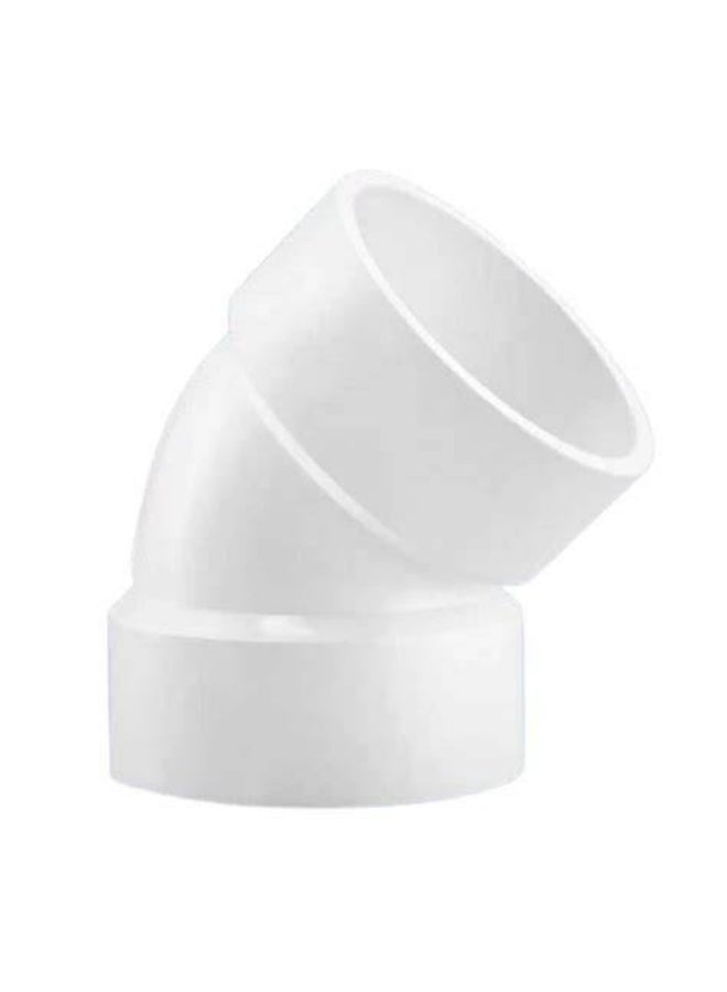 كوع صرف PVC ابيض 45 درجة مقاس 4 بوصة - Image 1