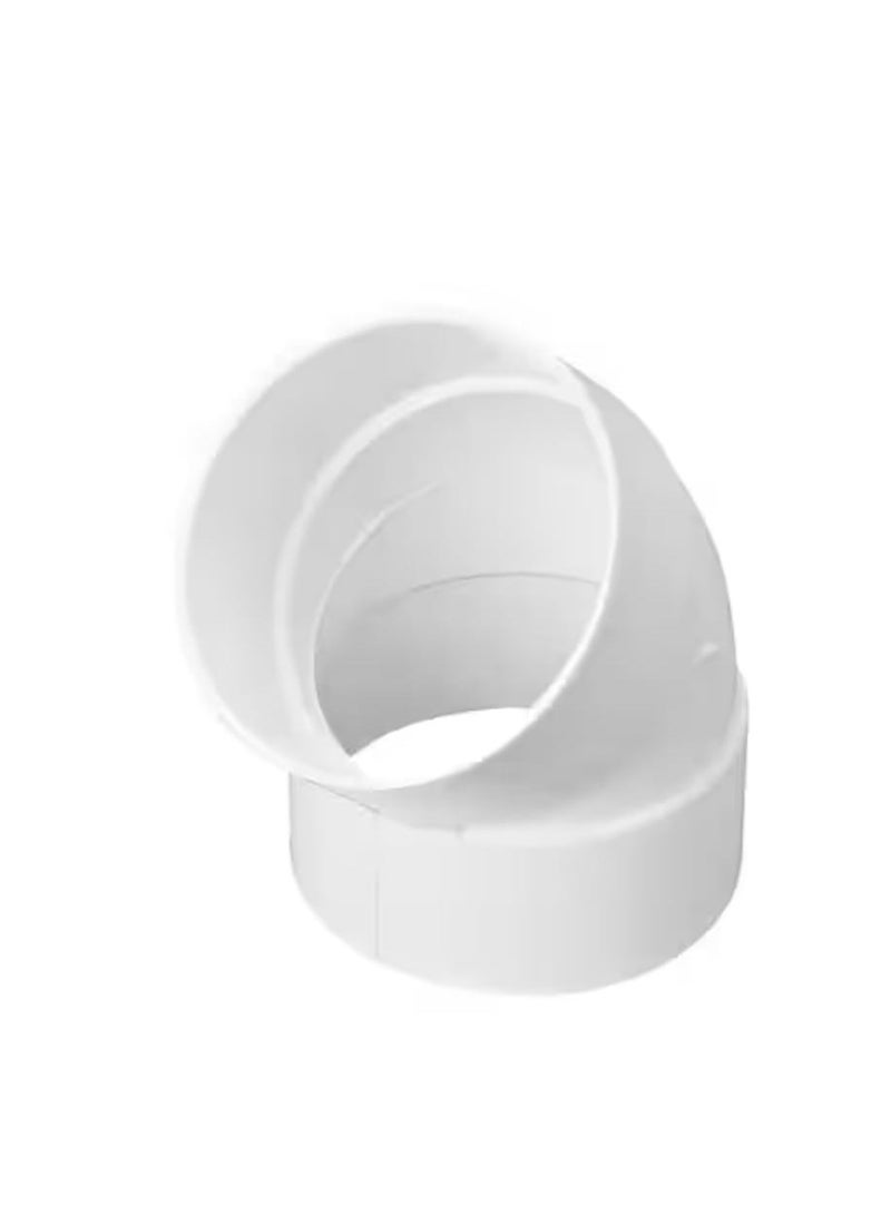 كوع صرف PVC ابيض 45 درجة مقاس 4 بوصة - Image 2