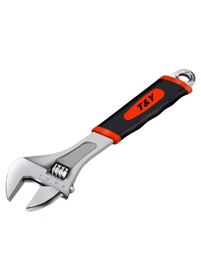 T&Y Professional Adjustable Wrench 8' Inch Cr-V Forged Industrial Grade Hand Tools Wrench Set With Anti-Slip Grip - Image 2