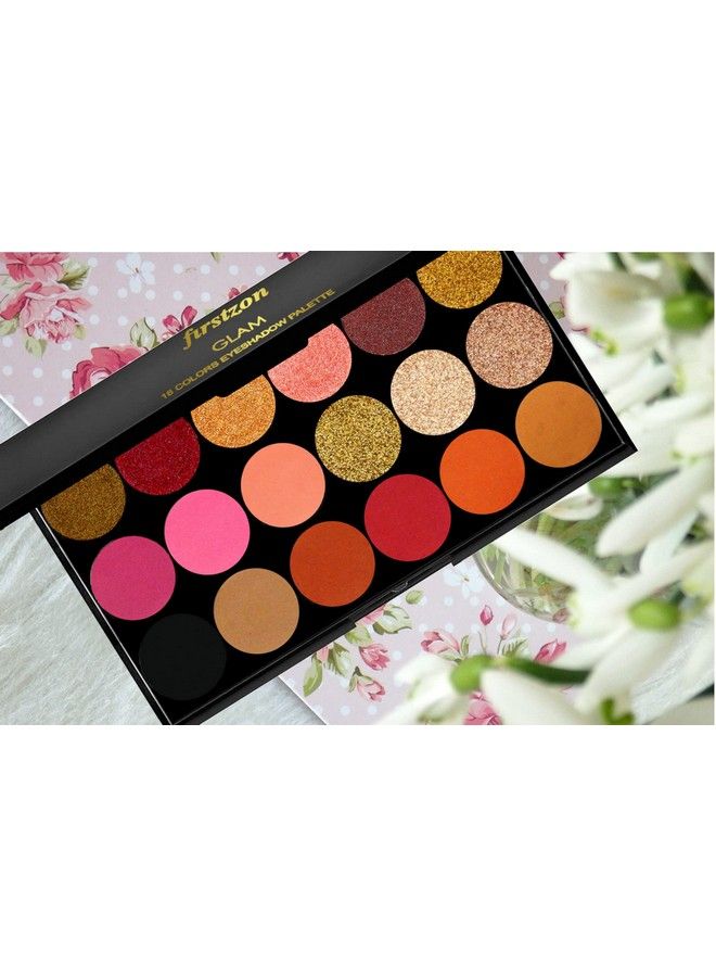 FIRSTZON 18 Color Combo Eyeshadow Palette Multicolor 22 G Matte & Shimmery Finish - Image 3
