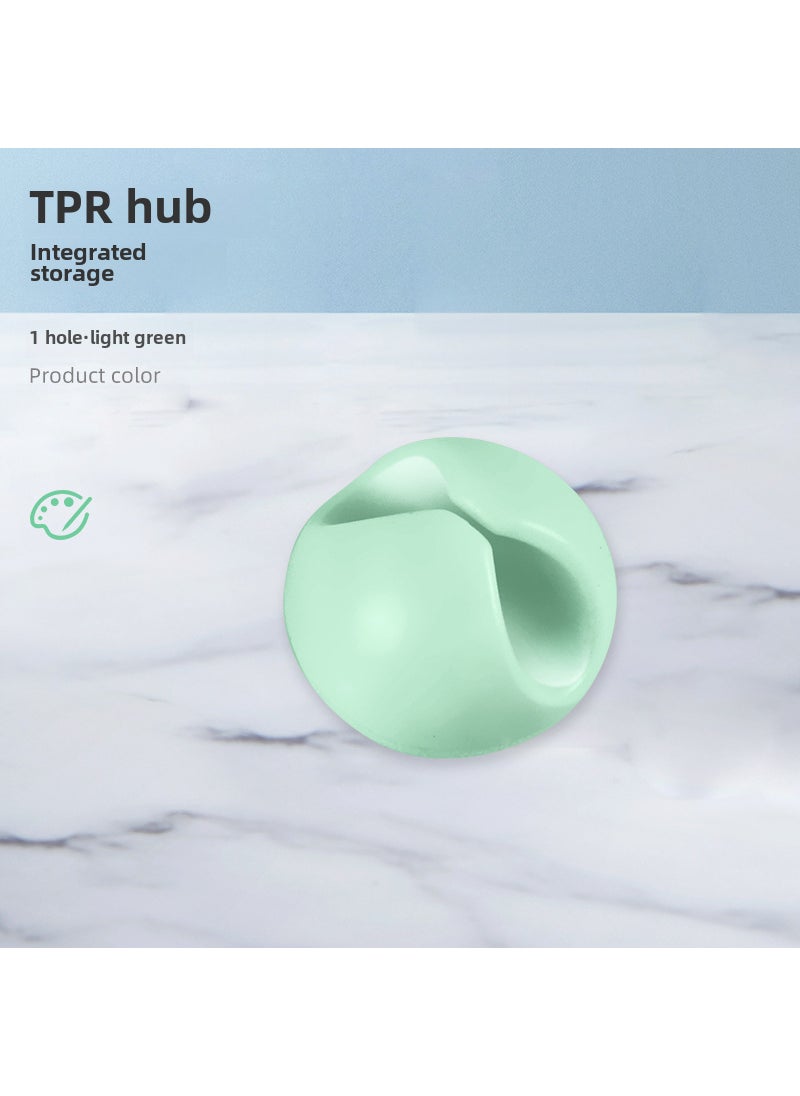 Generic Cable Organizer Clips Desktop Management Light green 