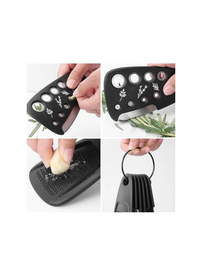erorex 6 pcs Stainless Steel bladed Kitchen Gadget set, Including Grater, Pizza Slicer, Can Opener, Peeler, Cheese Shaver, Herb Stripper, Fruit Vegetable Peeler, Cooking Tools Accessories, Chef Gadget - Image 5