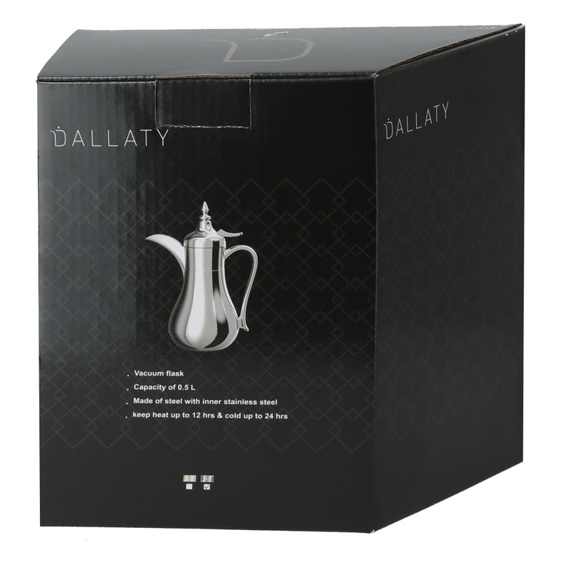 Dallaty Vacuum Flask Classic Full Silver 0.5L - Image 2