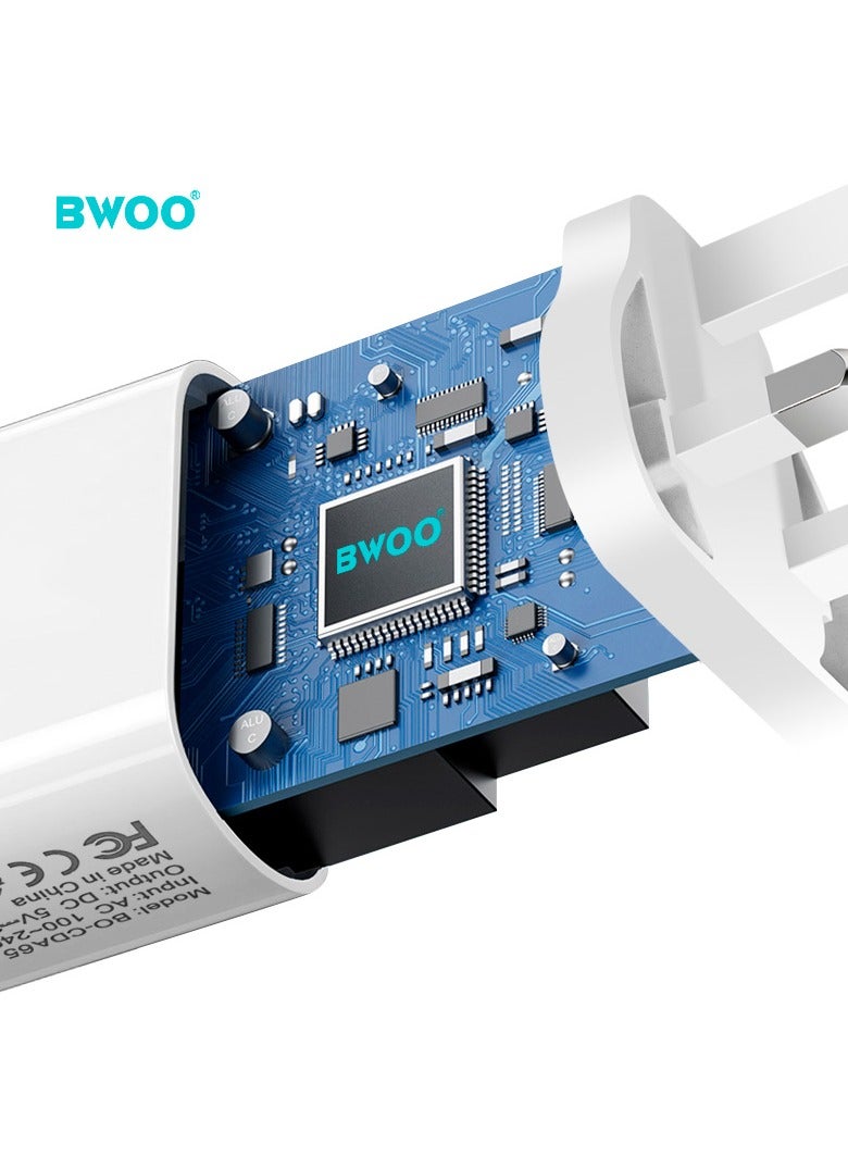 بوو طقم شحن بمنفذين مع كابل بيانات USB-A إلى Lightning - Image 4