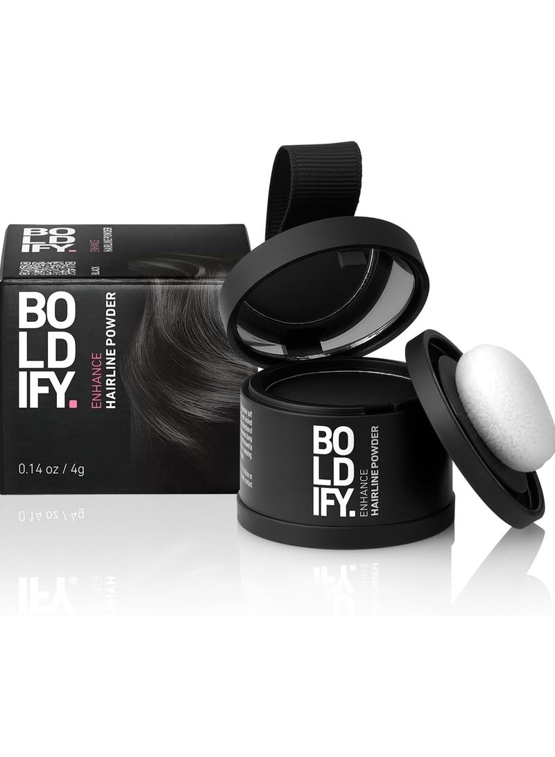 Hairline Powder Instantly Conceals Hair Loss and Fills In Receding Hairlines and Wide Parts StainProof 48 Hour Formula for Hair Beard Root Concealer  Gray Hair Coverage Black