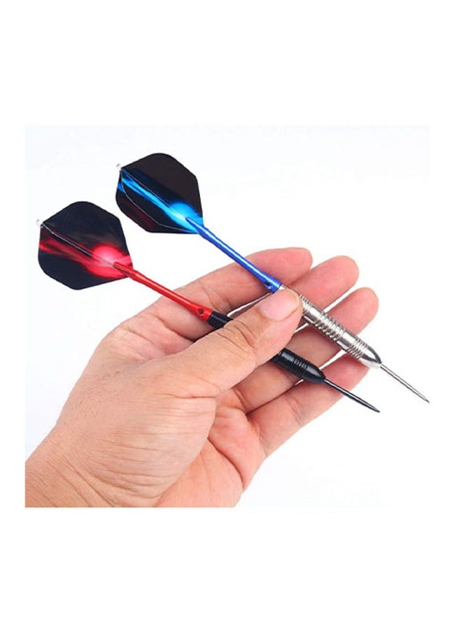 Arabest - A Pack of 6 Steel Pointed Darts Professional Metal Dart Sets High Quality Aluminum Arrow Rods Darts and Dart Sets Dart Protectors Dart Board Sets Accessories - Image 1