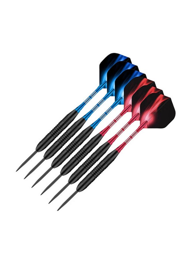 Arabest - A Pack of 6 Steel Pointed Darts Professional Metal Dart Sets High Quality Aluminum Arrow Rods Darts and Dart Sets Dart Protectors Dart Board Sets Accessories - Image 1