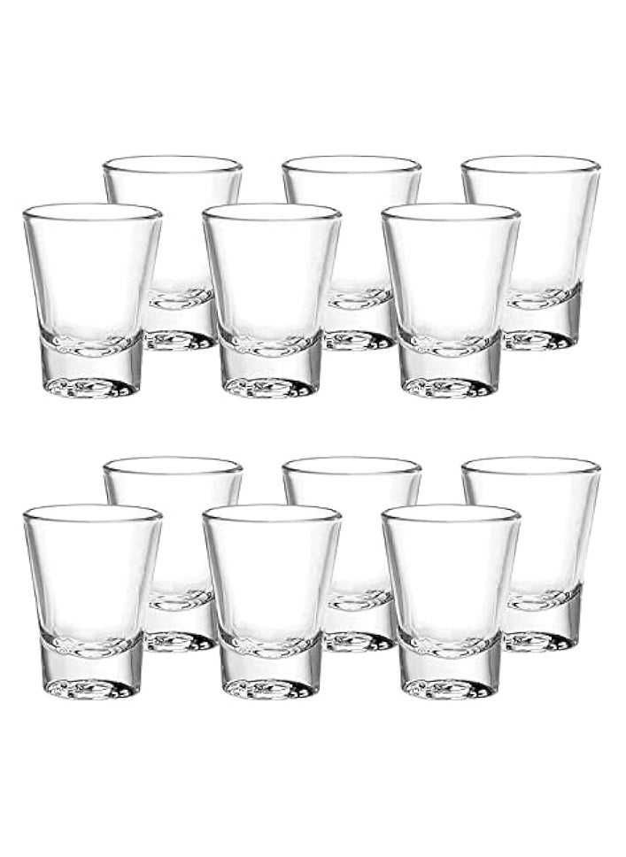 erorex Shot Glass, Set Of 12, Clear, 60 Ml, P00110, Shot Glass, Shooter Glass, Liquor Glass, Sipping Glass, Tiny Tumbler  - Image 1
