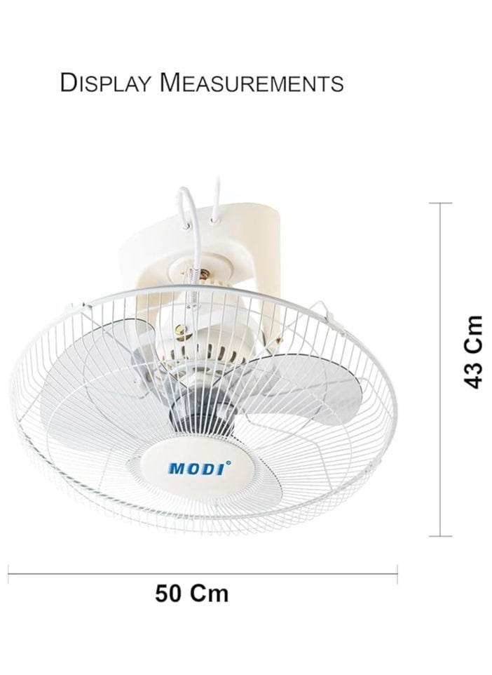 Generic 16-inch Orbit fan-45W White Cooling Fan with 3 Speed Choices,360 Degree Oscillating Fan for Home, Office,Living Room,Bedroom,(2pc,pack)  - Image 2