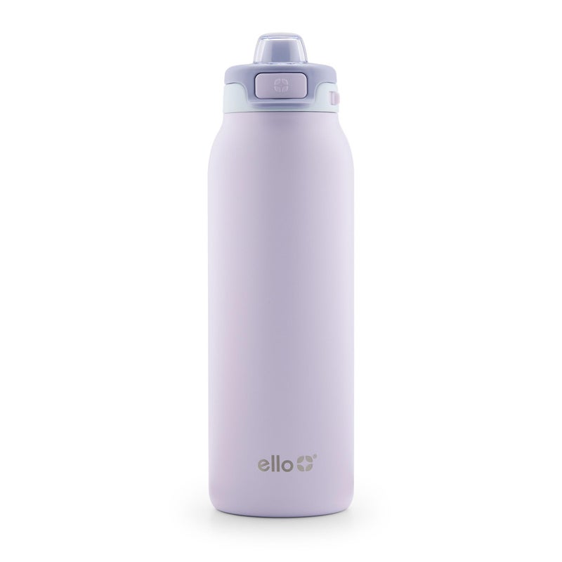 Ello Pop & Fill 32oz Stainless Steel Water Bottle with Quick Fill Technology, Double Walled and Vacuum Insulated Metal, Leak Proof Locking Lid, Sip and Chug, Reusable, BPA Free, Aurora - Image 1