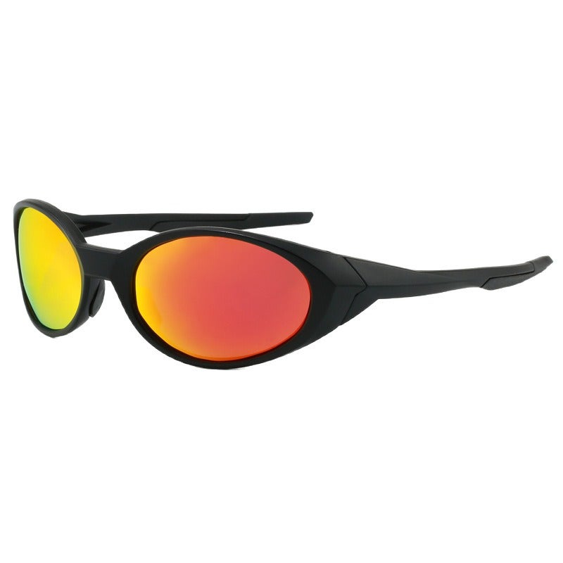 Qi Ta Outdoor Sports Polarized Sunglasses for Men - UV Protection, Windproof, and Versatile - Orange Frame with Red Film (Polarized Real Film) - Image 5