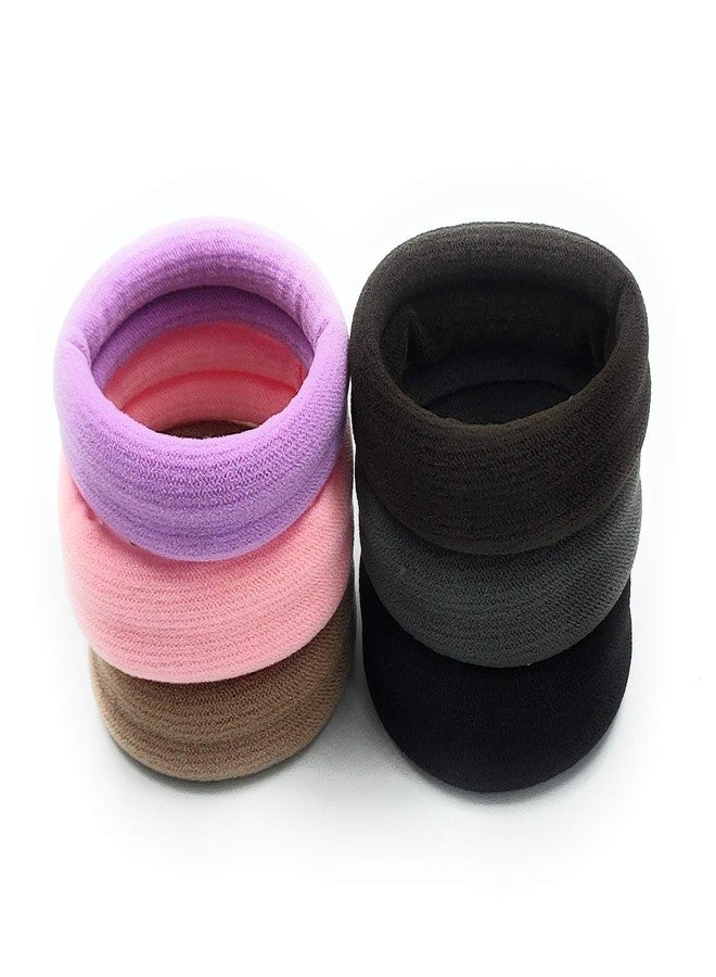 Fairytale Multi-Colour Stretchable Big Size Elastic Hair Rubber Band Ponytail Holder For Girl's & Women's. Set Of 6 - Image 3