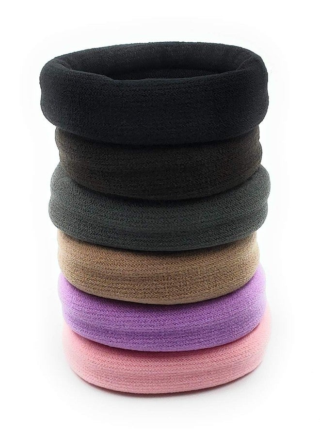Fairytale Multi-Colour Stretchable Big Size Elastic Hair Rubber Band Ponytail Holder For Girl's & Women's. Set Of 6 - Image 1